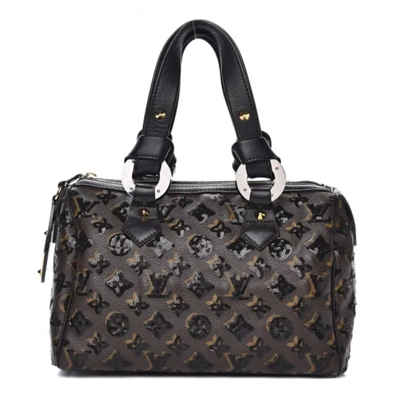 Louis Vuitton Black Sequin Monogram Speedy Eclipse - Picture 14 of 14